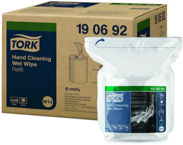 Tork Premium Wet Wipes Påfyllningspaket Händer pk/58 Servetter