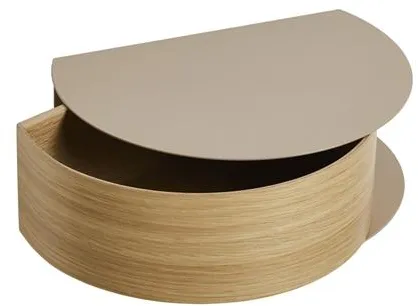 Woud Wallie Vägg Hylla Grå Beige/Ek