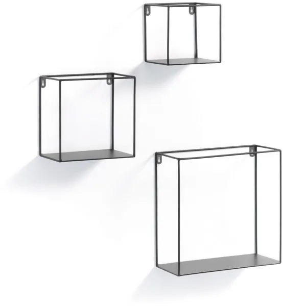 Nils, Vägg­hylla, svart, H30x30x12 cm